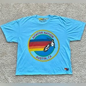 Aviator Nation Austin, Tx Boyfriend Tee - Sky